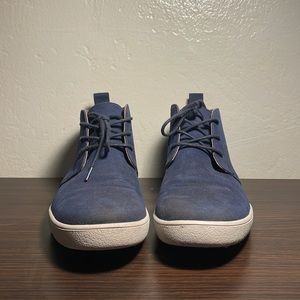 Alfani suede shoes, blue and grey soles